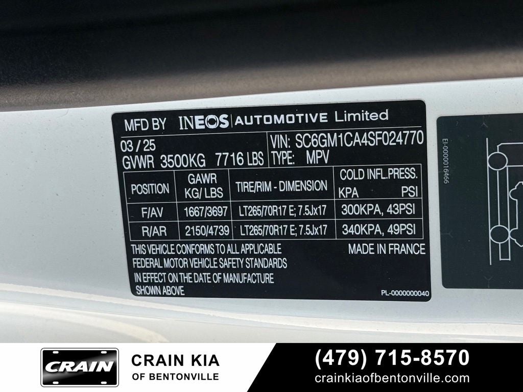 2025 INEOS Grenadier Station Wagon Base - 4WD / SUNROOF / ROUGH PACK