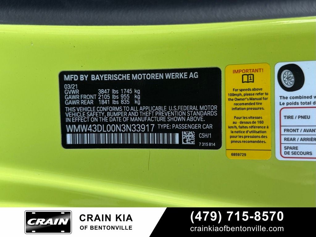 2022 MINI Cooper S Signature - CONVERTIBLE / CARFAX ONE OWNER