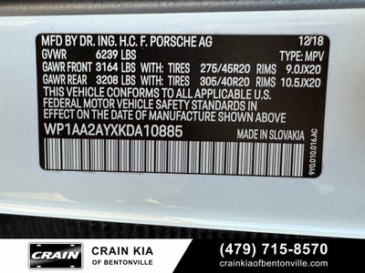 2019 Porsche Cayenne Base - AWD / PANORAMIC SUNROOF / CLEAN CARFAX