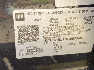 2022 GMC Sierra 1500 AT4 4x4 / HEATED SEATS