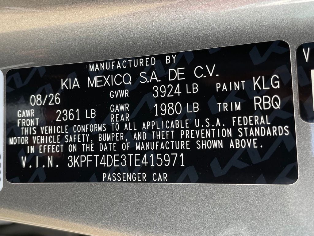 2026 Kia K4 LXS