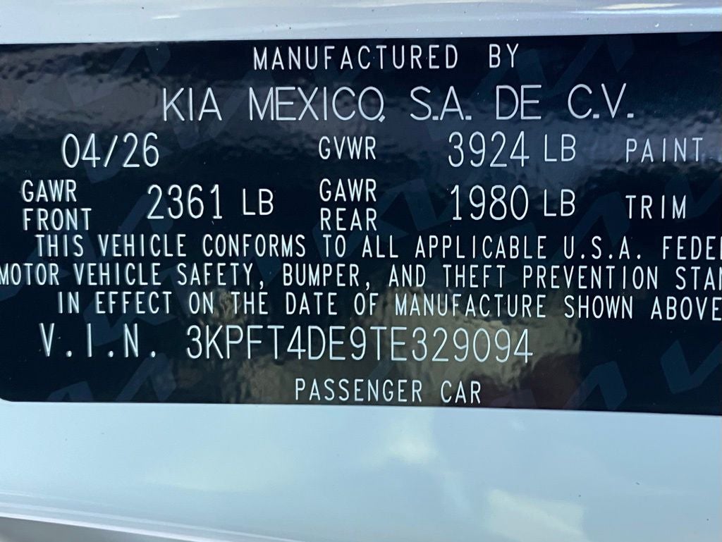 2026 Kia K4 LX