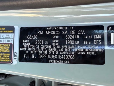 2026 Kia K4 EX