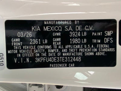 2026 Kia K4 EX
