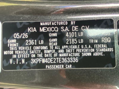 2026 Kia K4 GT-Line