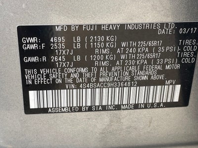 2017 Subaru Outback 2.5i Premium AWD /