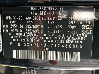 2026 Kia Sorento S