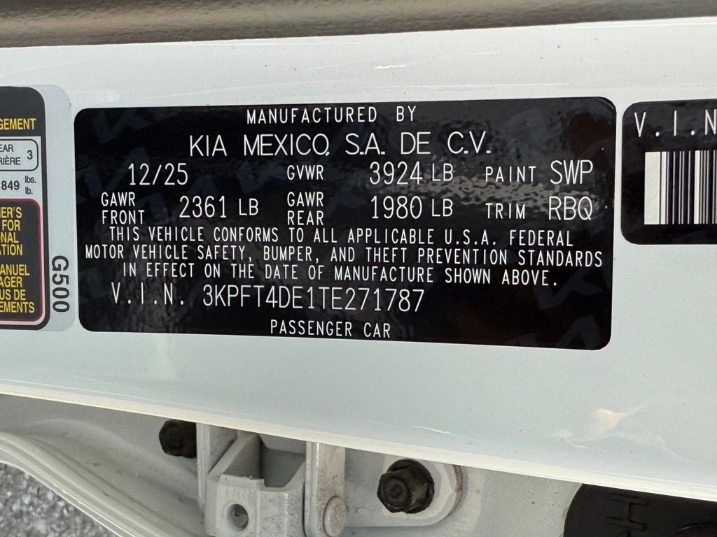 2026 Kia K4 LXS