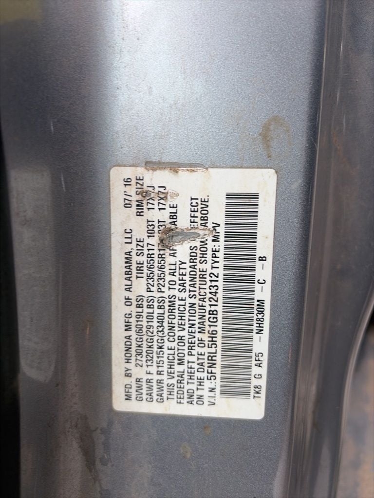 2016 Honda Odyssey EX-L