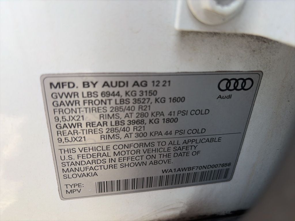 2022 Audi SQ7 GREAT SERVICE RECORDS, CLEAN CARFAX V8 Quattro