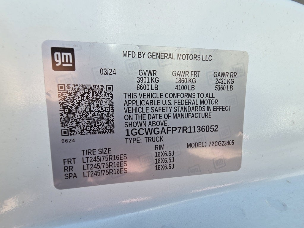 2024 Chevrolet Express 2500 Work Van Cargo