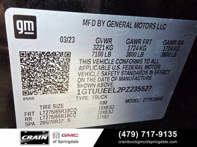 2023 GMC Sierra 1500 AT4 BLACK WIDOW 6.2 V/8