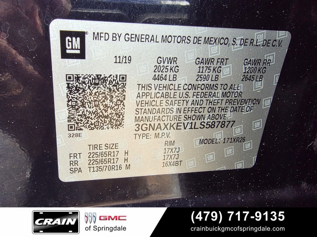 2020 Chevrolet Equinox LT Confidence & Convenience Package