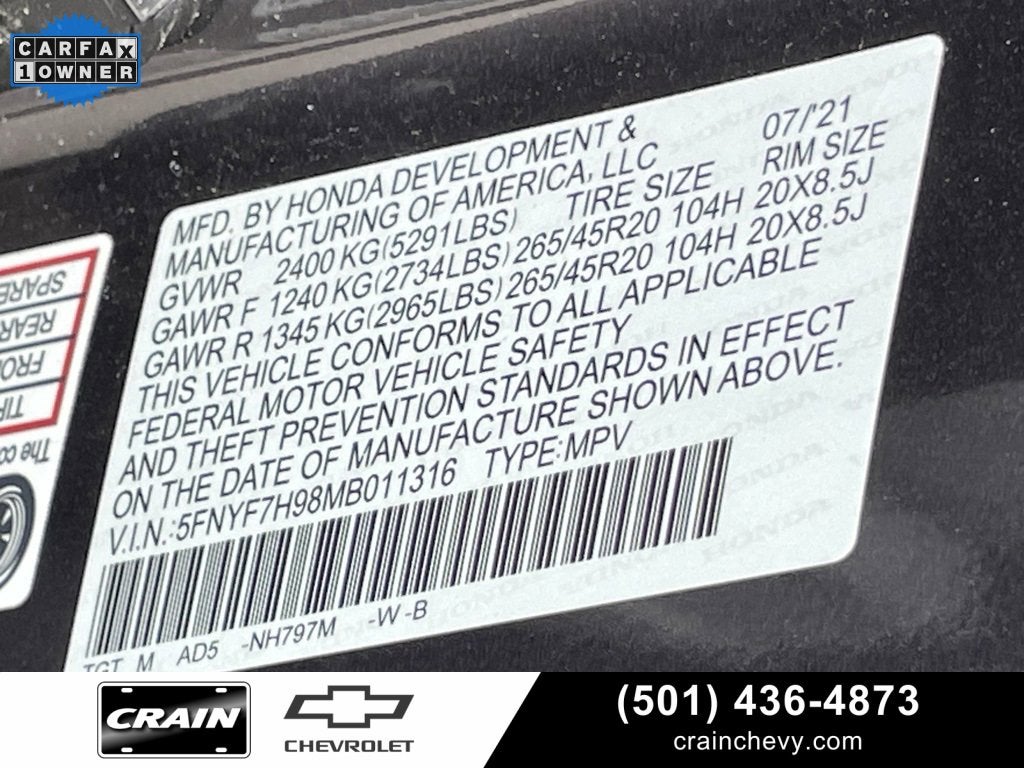 2021 Honda Passport Touring