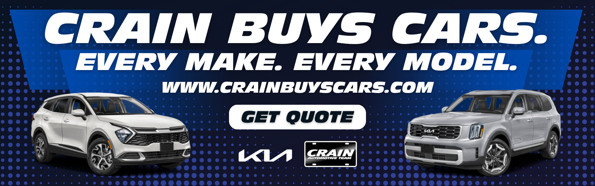 Get a quote for your vehicle with Crain Buys Cars today!