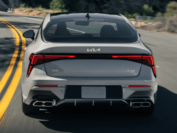 rear of 2025 Kia K5 sedan at Crain Kia of Bentonville